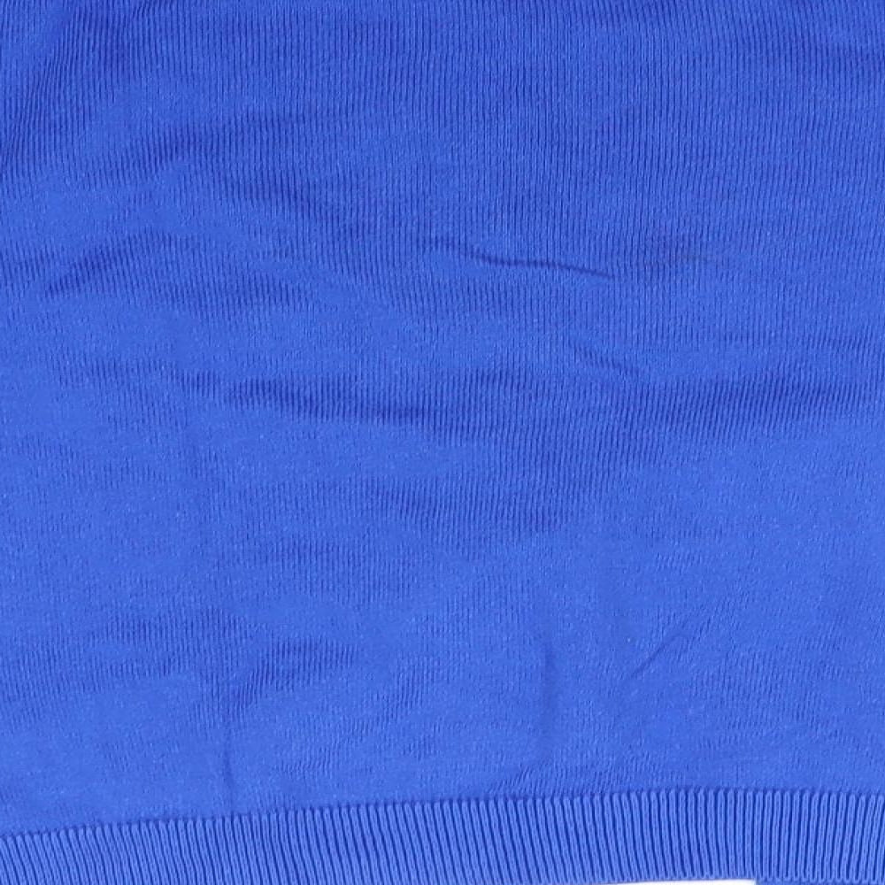 Primark Womens Blue Round Neck  Cotton Cardigan Jumper Size 10