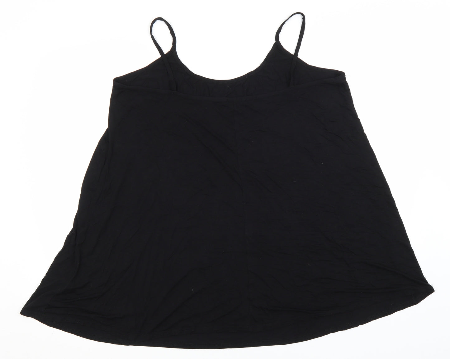 Boohoo Womens Black  Viscose Basic Tank Size 18 Off the Shoulder