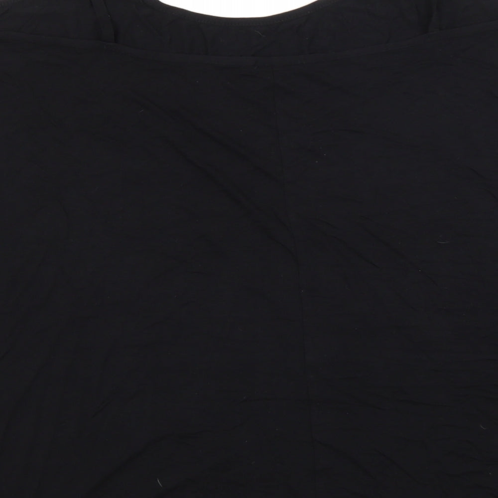 Boohoo Womens Black  Viscose Basic Tank Size 18 Off the Shoulder
