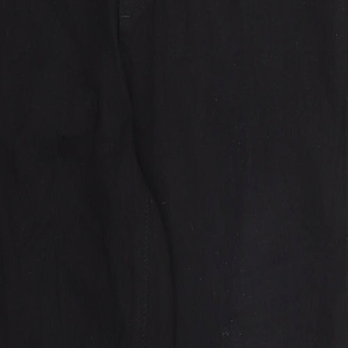 Primark Womens Black  Cotton Cargo Trousers Size 18 L27 in Regular