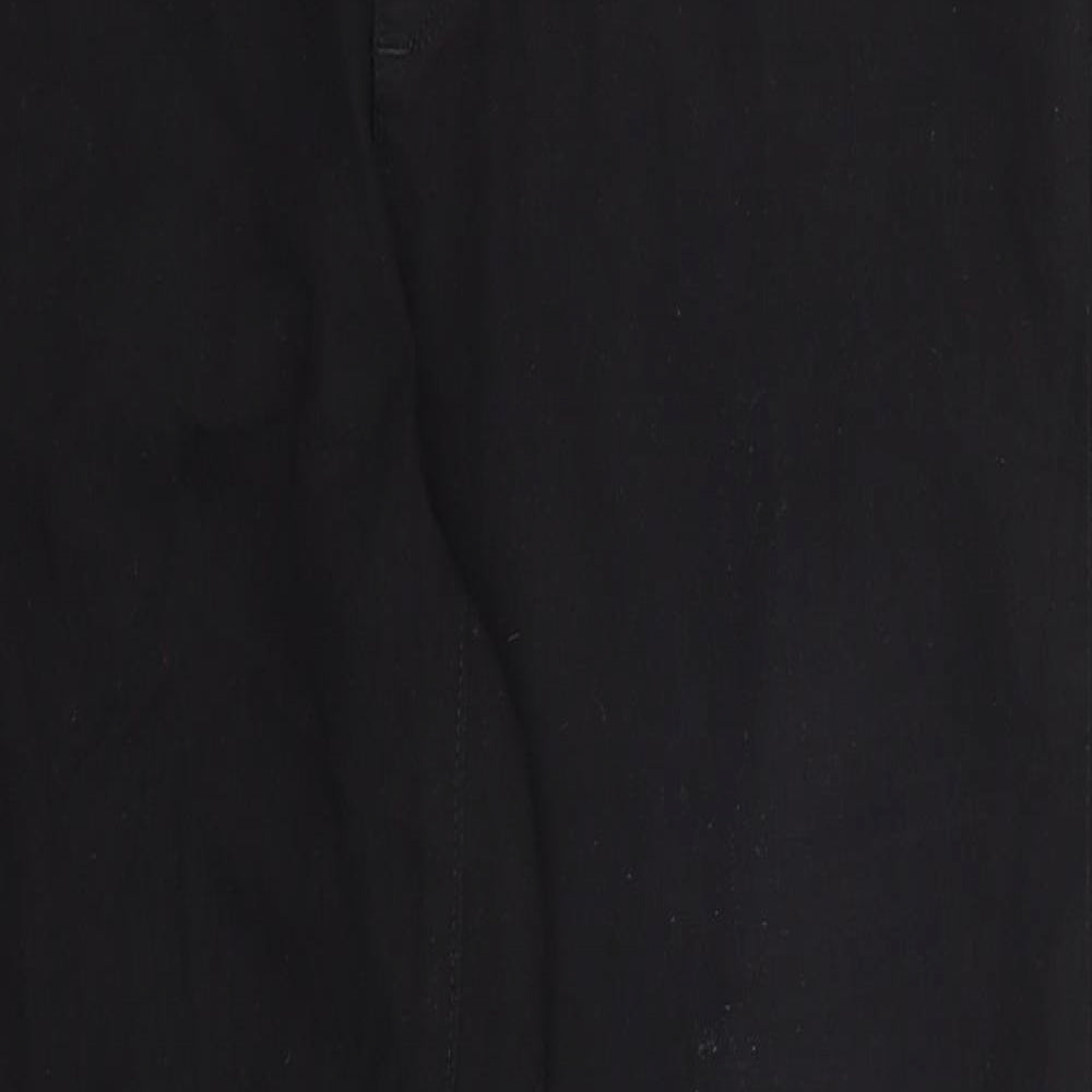 Primark Womens Black  Cotton Cargo Trousers Size 18 L27 in Regular