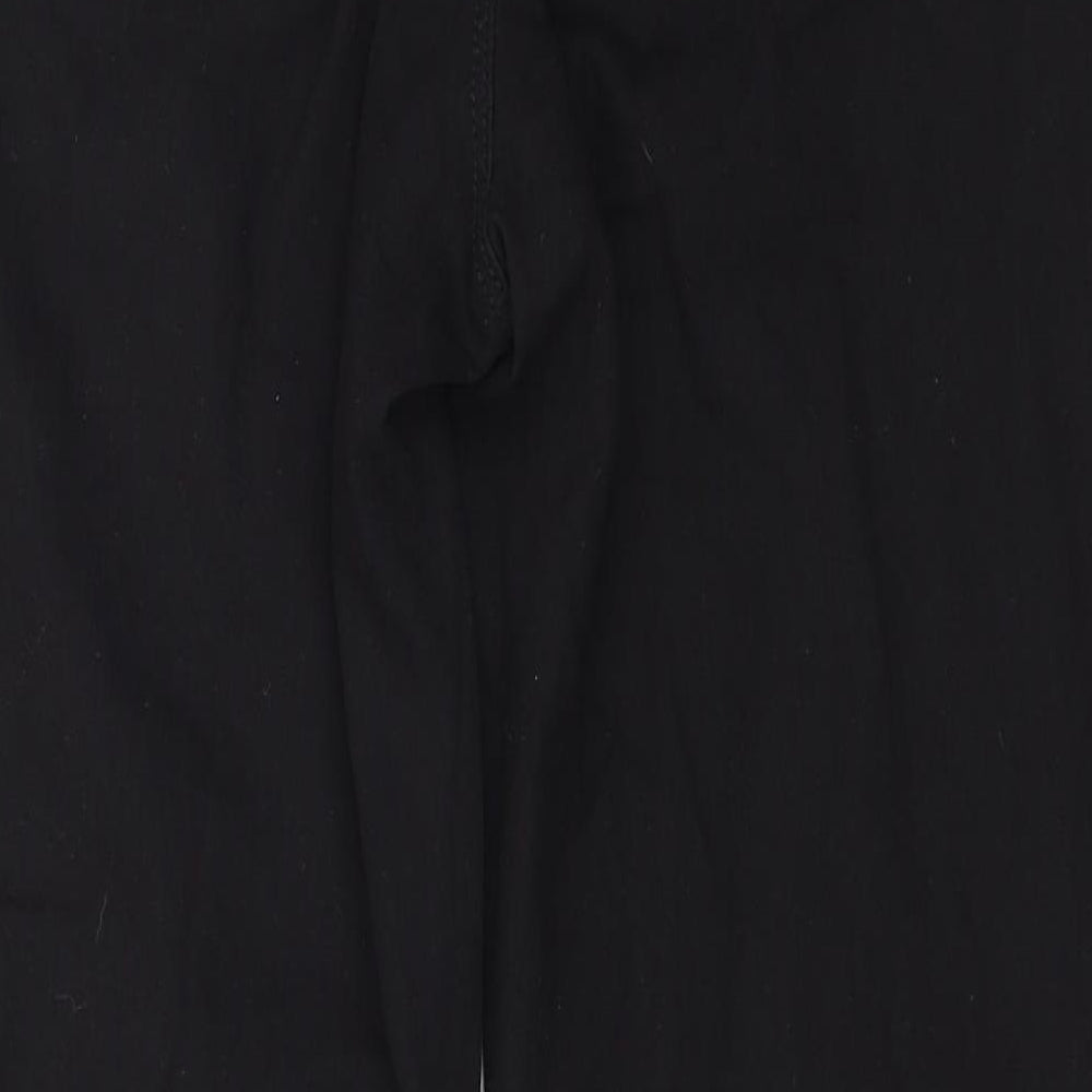 Primark Womens Black  Cotton Cargo Trousers Size 18 L27 in Regular