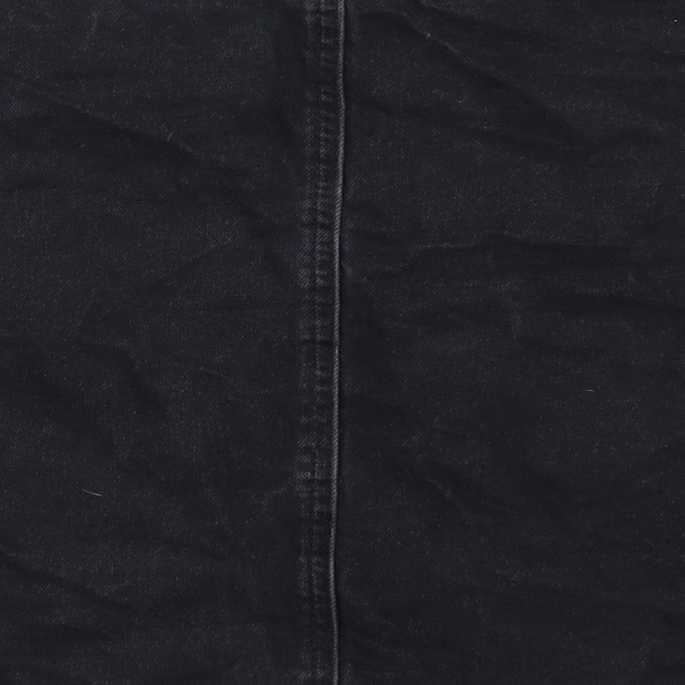 Primark Womens Black Floral Cotton Straight & Pencil Skirt Size 20