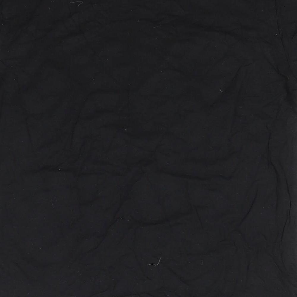 Boohoo Boys Black  Viscose Basic T-Shirt Size 7-8 Years Round Neck  - Skate