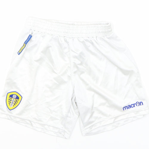 Macron Boys White  Polyester Utility Shorts
