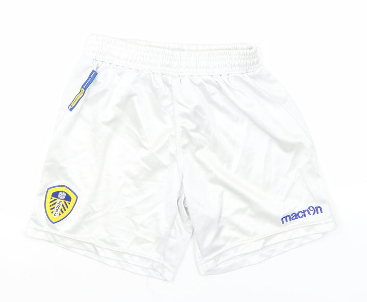 Macron Boys White  Polyester Utility Shorts