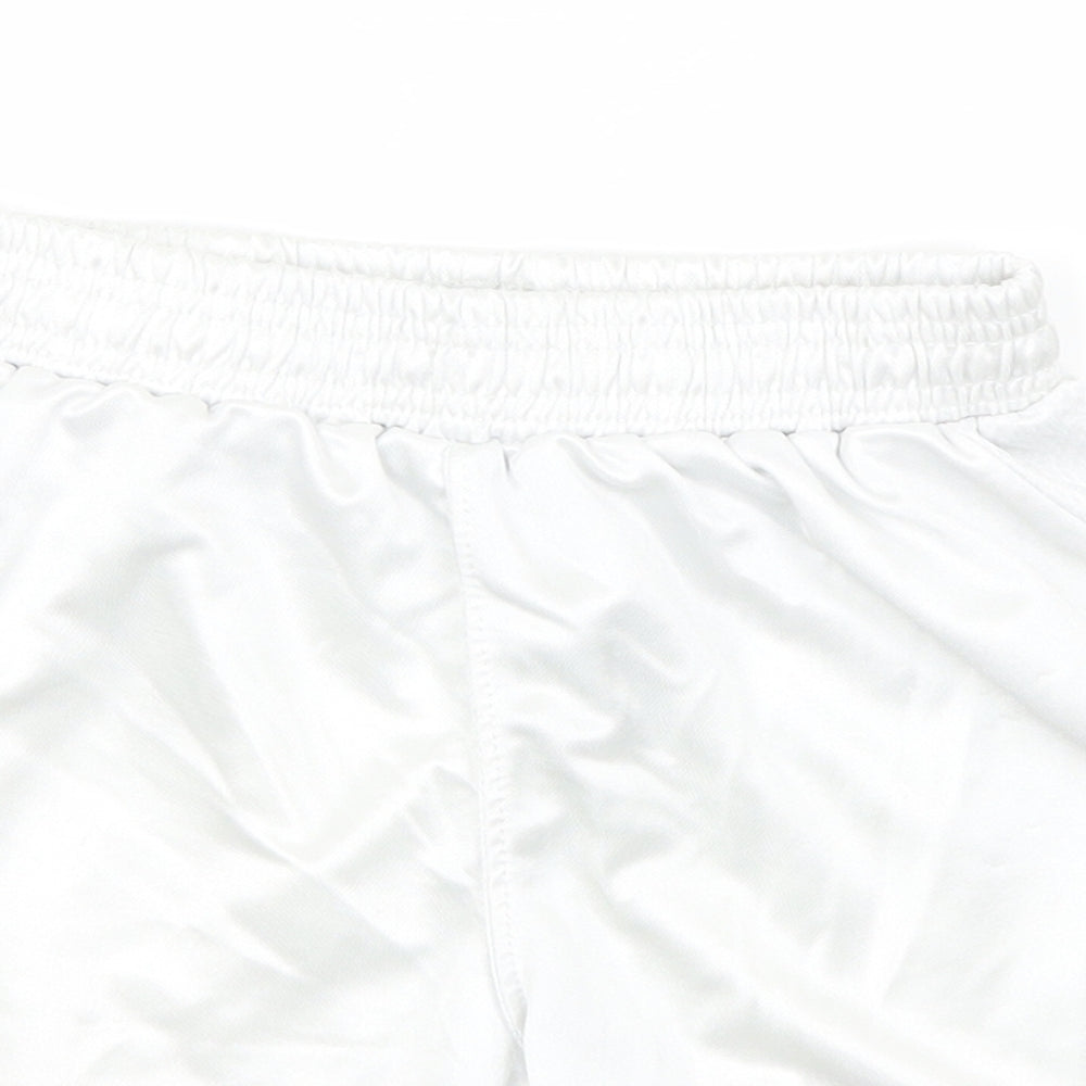 Macron Boys White  Polyester Utility Shorts