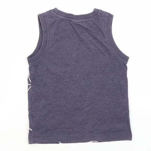 Spiderman Boys Grey  Polyester Basic Tank Size 2-3 Years Round Neck  - Spiderman