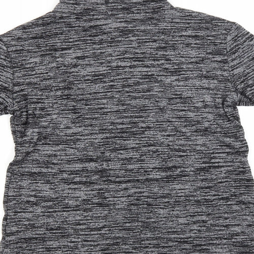 Lottie Womens Grey Roll Neck Striped Viscose Pullover Jumper Size 8