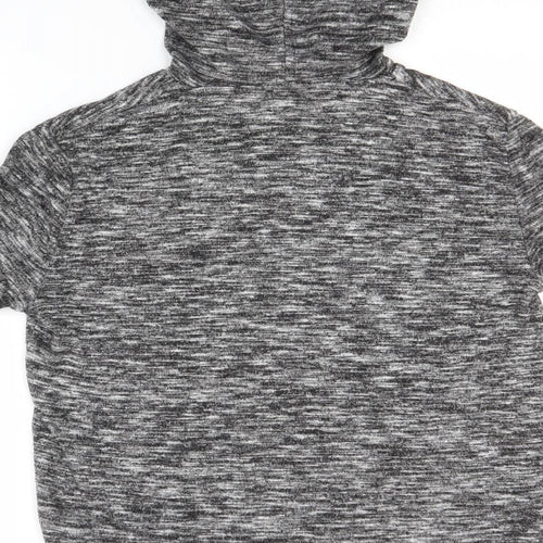 Matalan Womens Grey Striped Viscose Pullover Hoodie Size XS