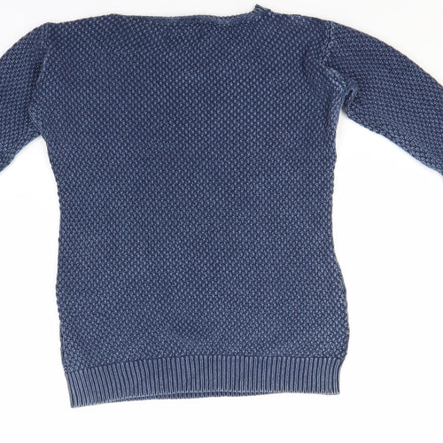 NEXT Womens Blue Round Neck  Cotton Pullover Jumper Size 6