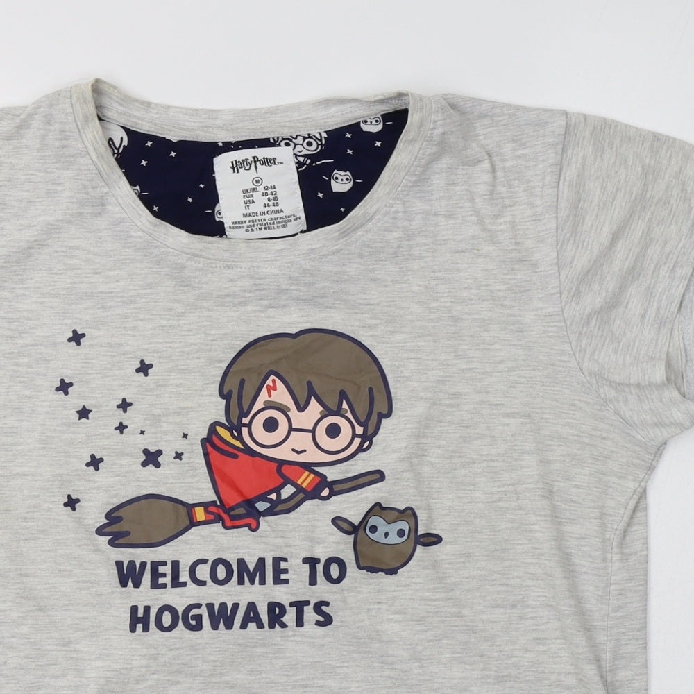 Primark Womens Grey  Polyester Top Pyjama Top Size M   - Harry Potter