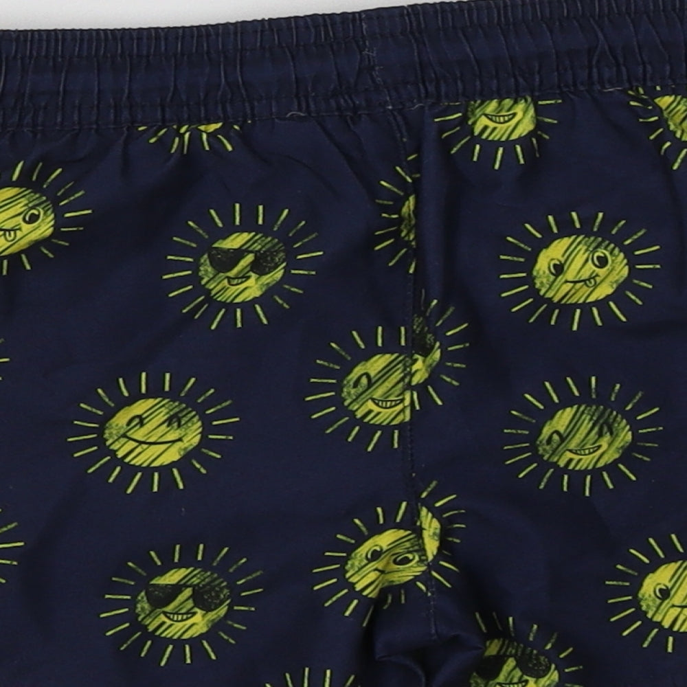 George Boys Blue Geometric Polyester Bermuda Shorts Size 3-4 Years  Regular  - Sun Print