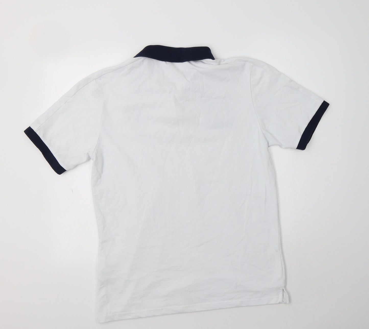 UEFA Mens White  Polyester  Polo Size L Collared  - Scotland