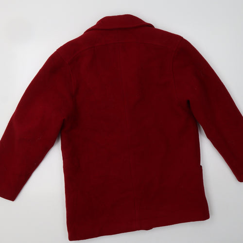 Preworn Womens Red   Overcoat Coat Size 10
