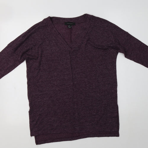 Primark Womens Purple V-Neck   Pullover Jumper Size 6