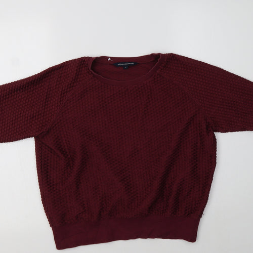 French Connection Womens Purple  Cotton Pullover Sweatshirt Size S