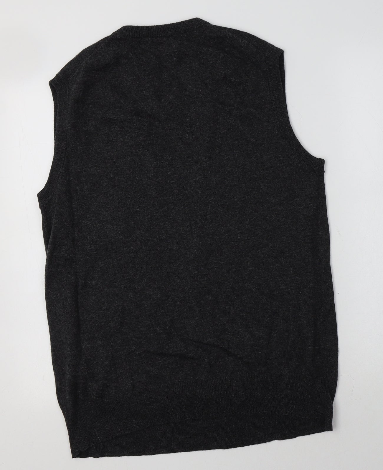 Howick Mens Grey V-Neck  Wool Vest Jumper Size L