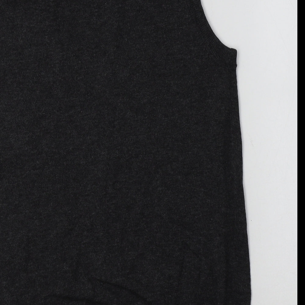 Howick Mens Grey V-Neck  Wool Vest Jumper Size L