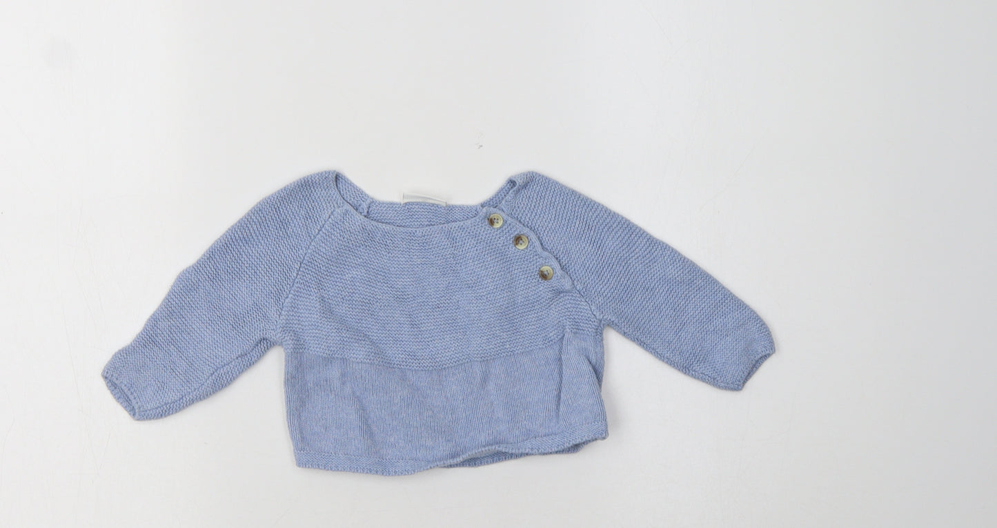 NEXT Baby Blue  Cotton Pullover Jumper Size 3-6 Months