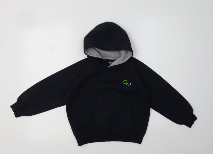 Papini Boys Blue  Polyester Pullover Hoodie Size 7-8 Years
