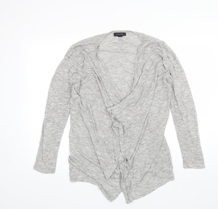 Atmosphere Womens Grey V-Neck Viscose Cardigan Jumper Size M