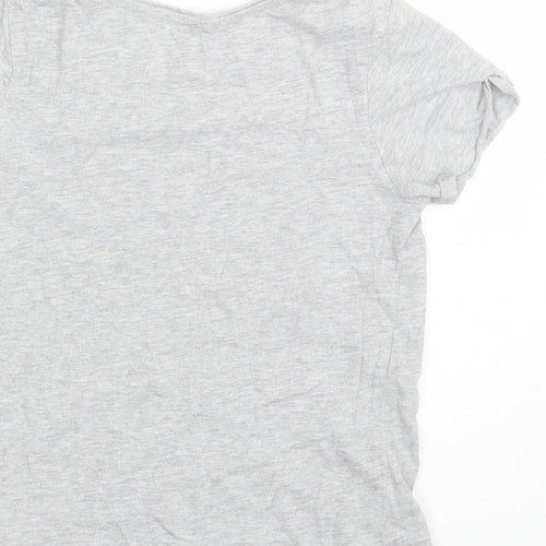 Primark Girls Grey  Cotton Basic T-Shirt Size 10-11 Years Round Neck