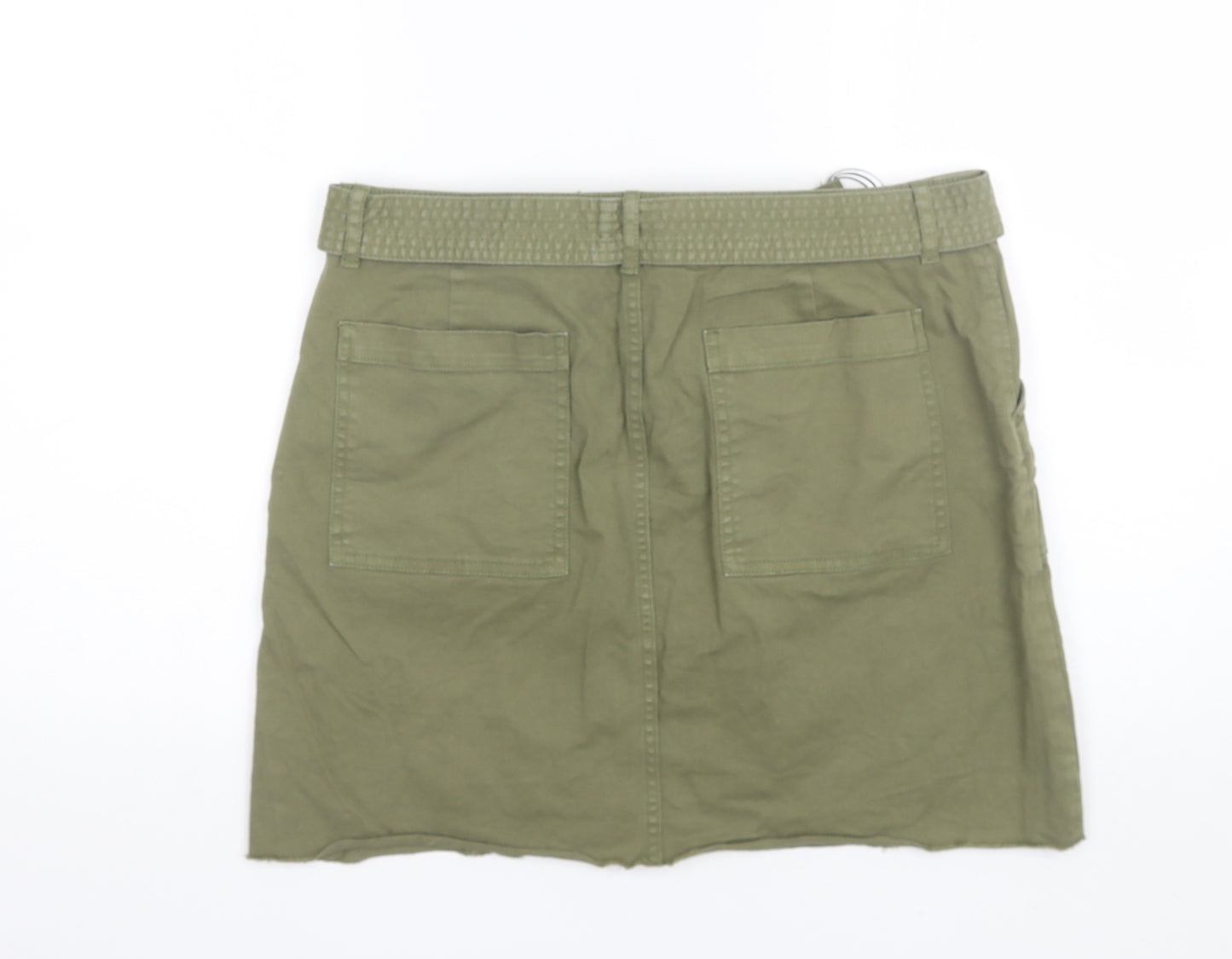 George Womens Green  Cotton Mini Skirt Size 14