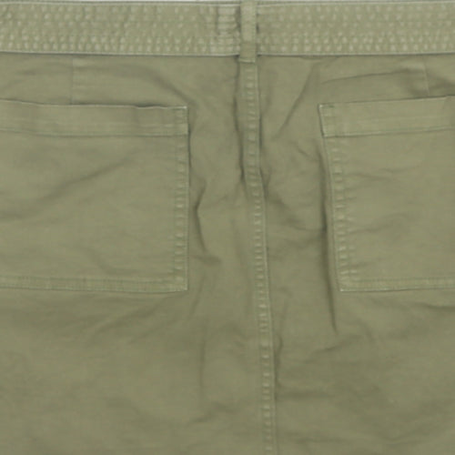 George Womens Green  Cotton Mini Skirt Size 14