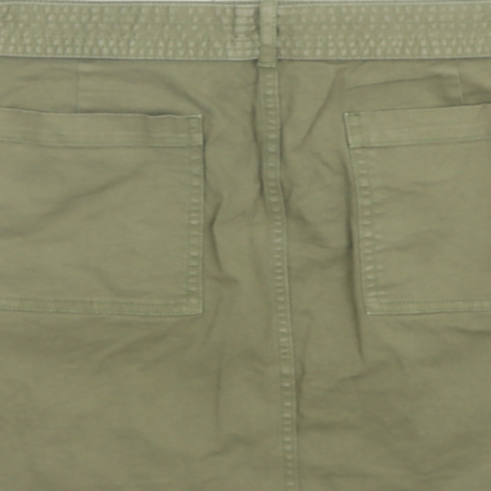 George Womens Green  Cotton Mini Skirt Size 14