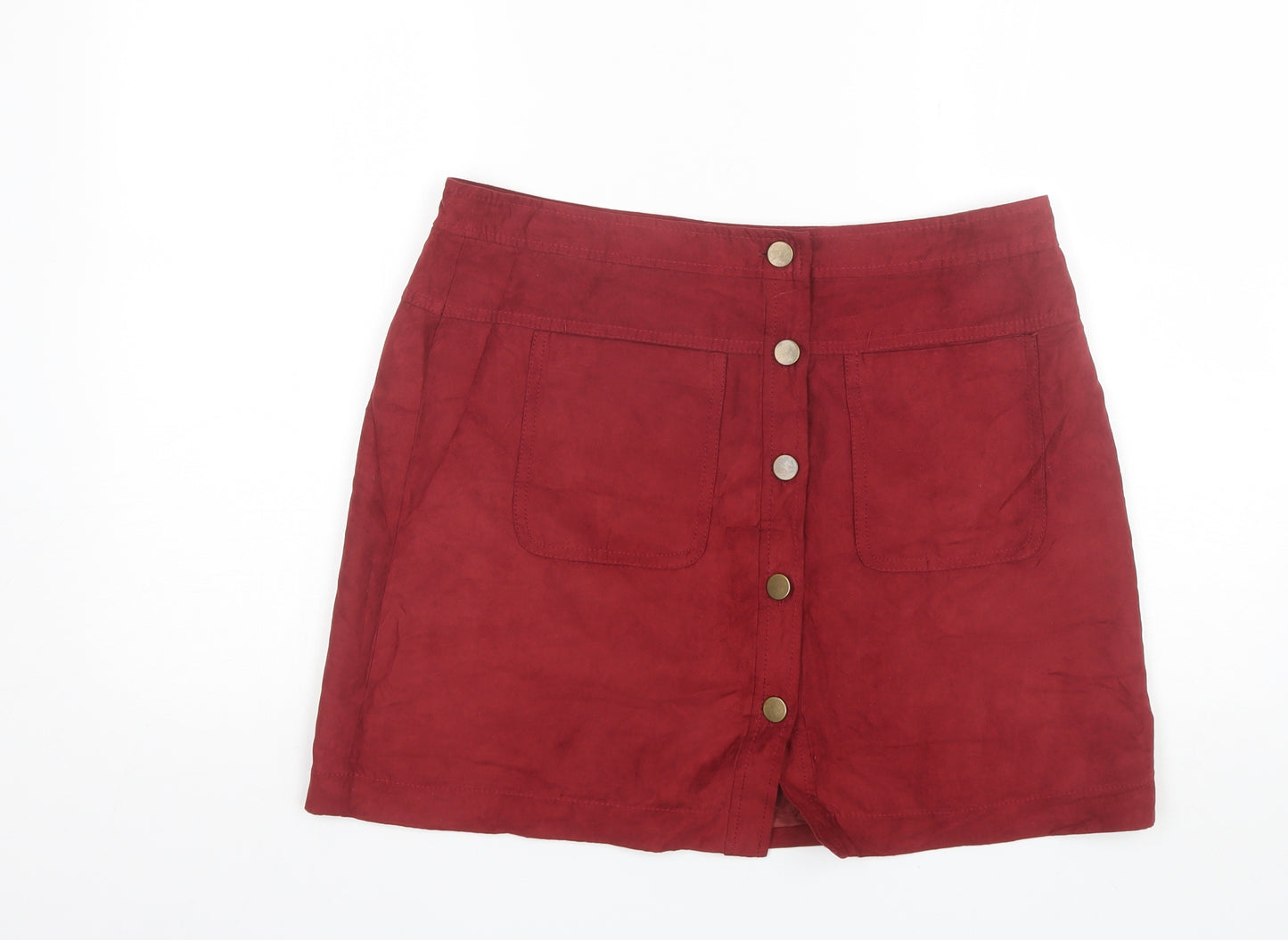 George Womens Red  Polyester Mini Skirt Size 14