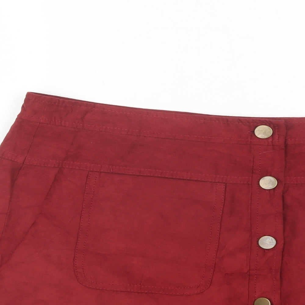 George Womens Red  Polyester Mini Skirt Size 14