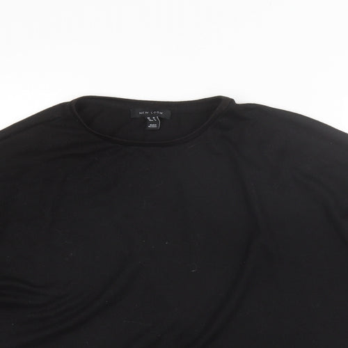 George Womens Black Round Neck  Polyester Pullover Jumper Size M