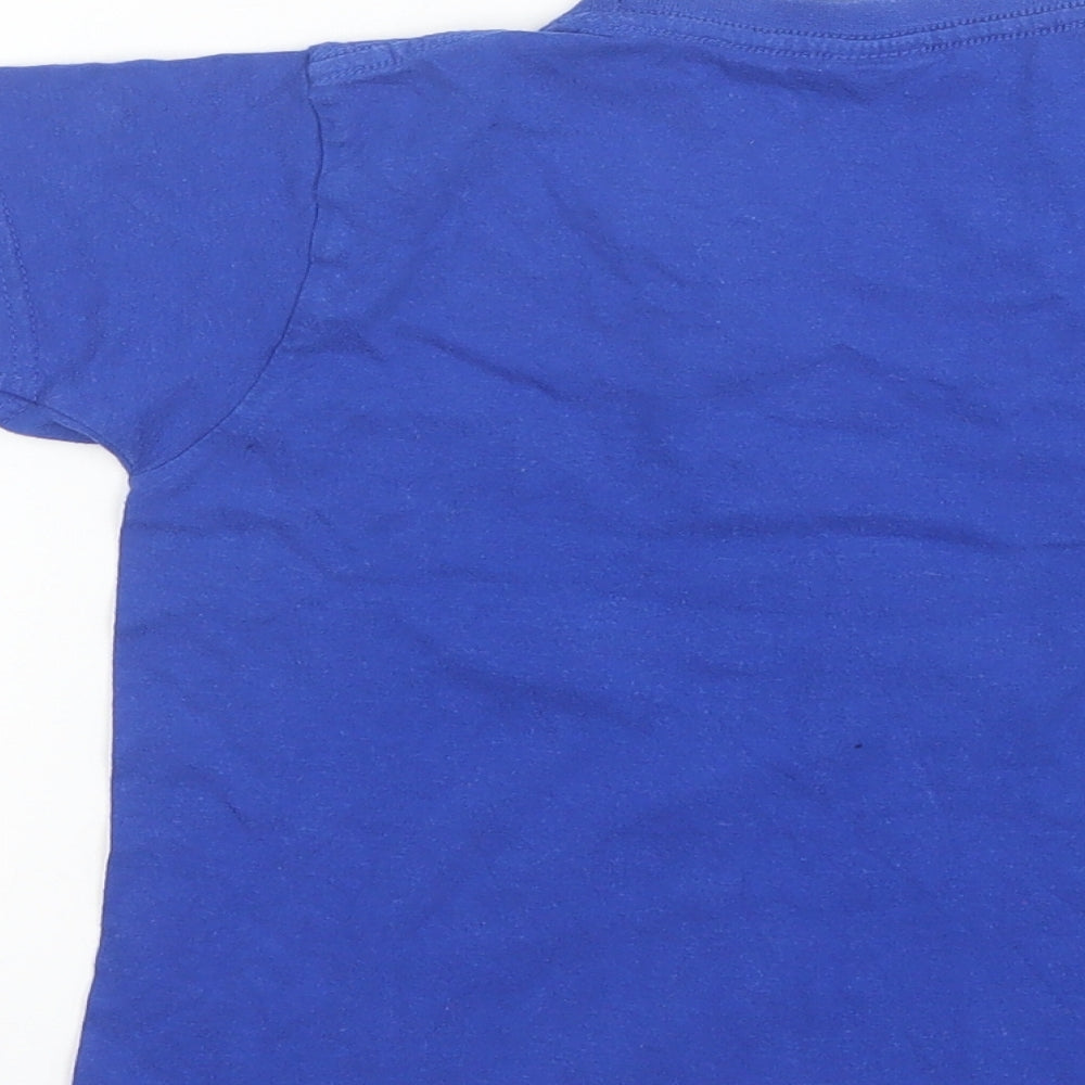 Anbor Boys Blue  Cotton Basic T-Shirt Size 5-6 Years Round Neck  - Spiderman