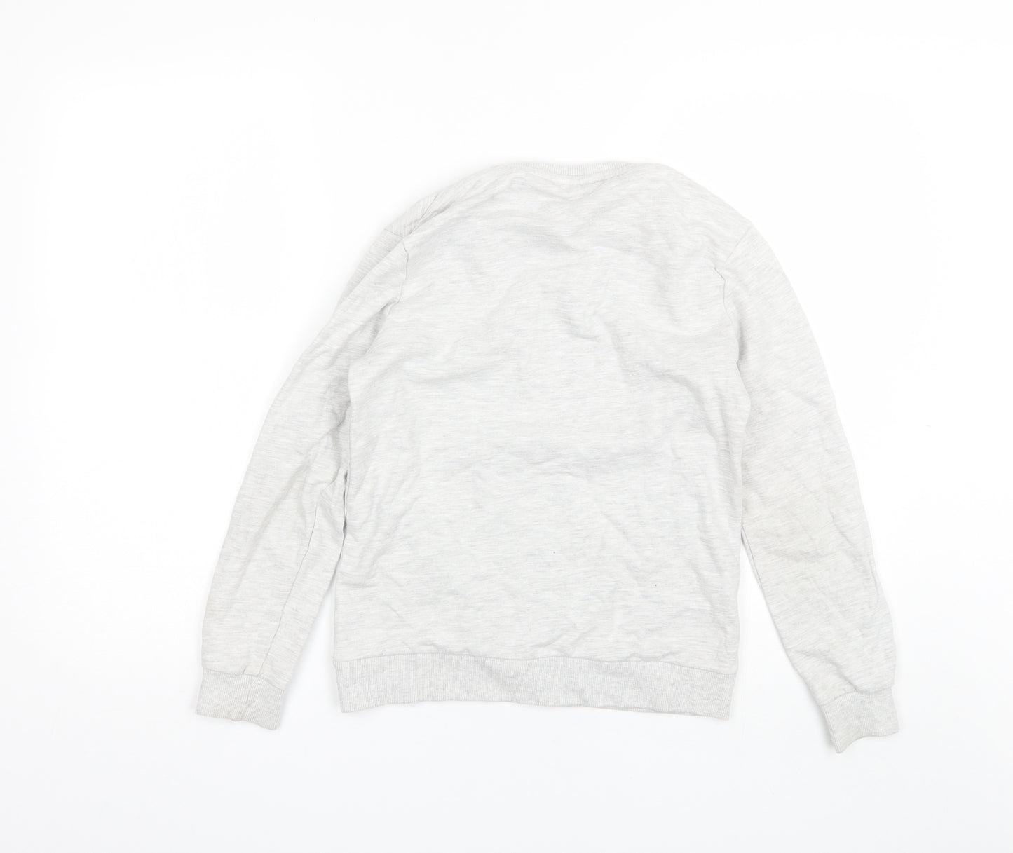 George Boys Grey Round Neck  Cotton Pullover Jumper Size 10-11 Years   - Minecraft