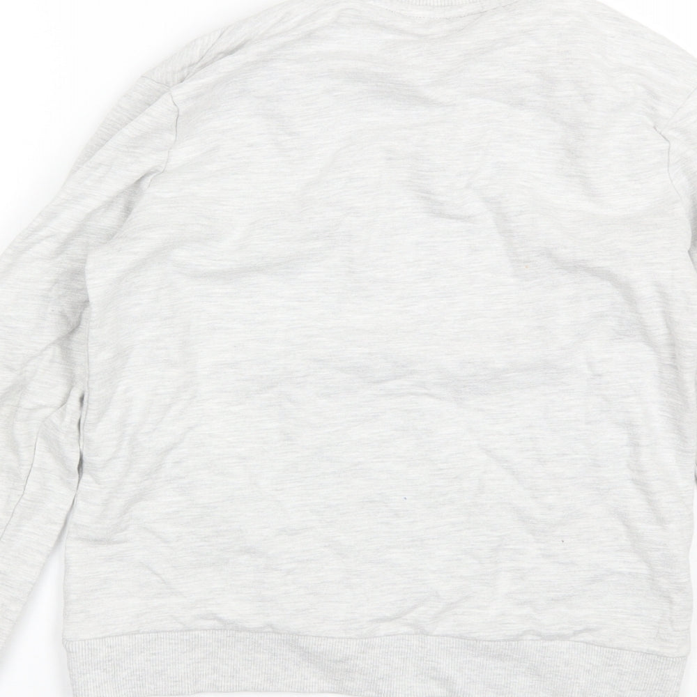 George Boys Grey Round Neck  Cotton Pullover Jumper Size 10-11 Years   - Minecraft