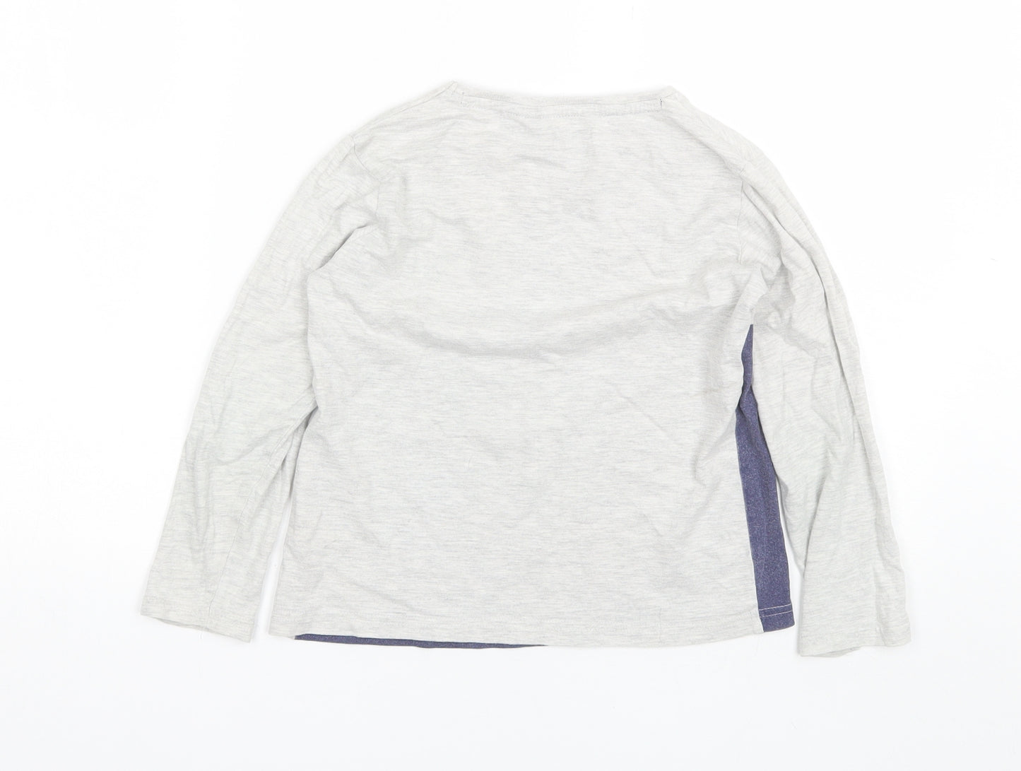 Primark Boys Grey  Cotton Basic T-Shirt Size 6-7 Years Round Neck  - Minecraft
