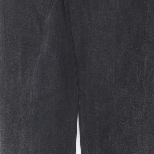 Preworn Womens Black  Cotton Skinny Jeans Size 12 L31 in Regular