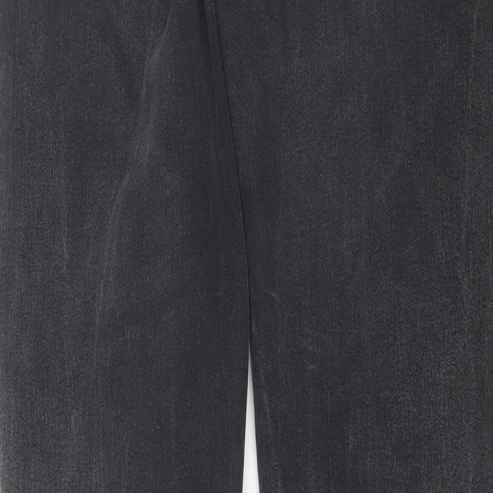 Preworn Womens Black  Cotton Skinny Jeans Size 12 L31 in Regular