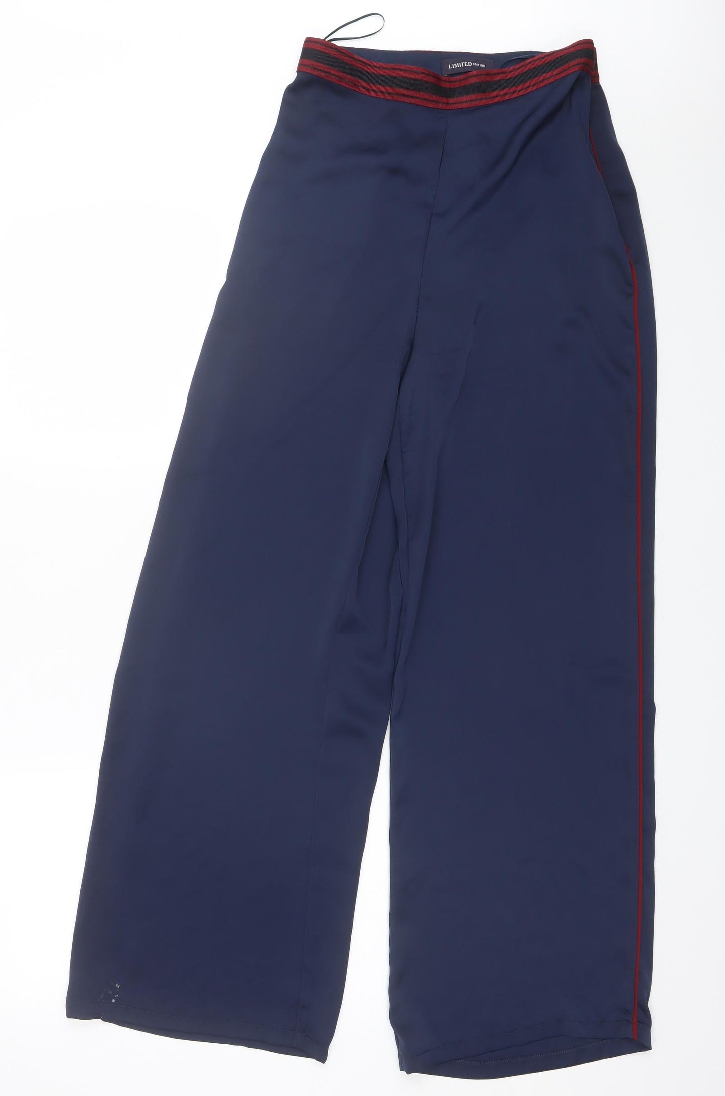 Marks and Spencer Womens Blue  Polyester Trousers  Size 10 L29 in Regular