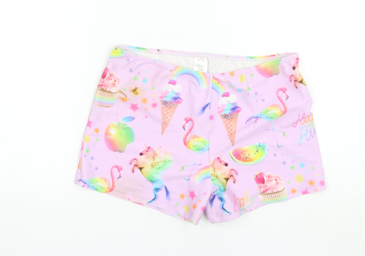 NEXT Girls Purple  Polyester Hot Pants Shorts Size 16 Years  Regular