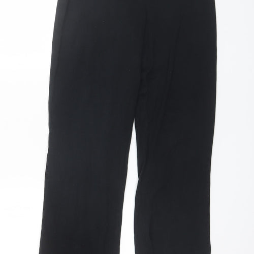 Marks and Spencer Womens Black  Cotton Trousers  Size 10 L29 in Regular