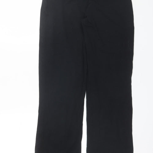 Marks and Spencer Womens Black  Cotton Trousers  Size 10 L29 in Regular