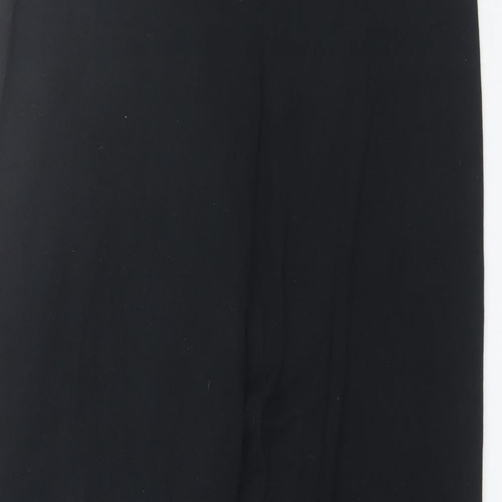 Marks and Spencer Womens Black  Cotton Trousers  Size 10 L29 in Regular