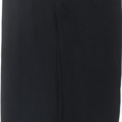 Marks and Spencer Womens Black  Cotton Trousers  Size 10 L29 in Regular