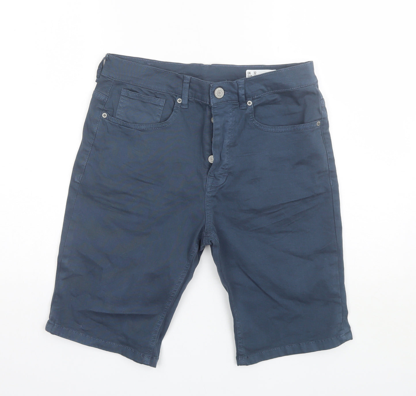 Denim co Mens Blue  Cotton Chino Shorts Size 32 L10 in Regular