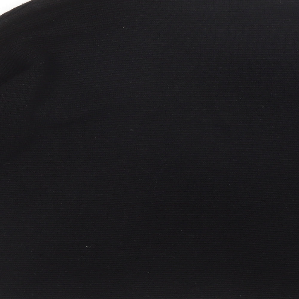 New Look Womens Black Mock Neck  Acrylic Pullover Jumper Size 12