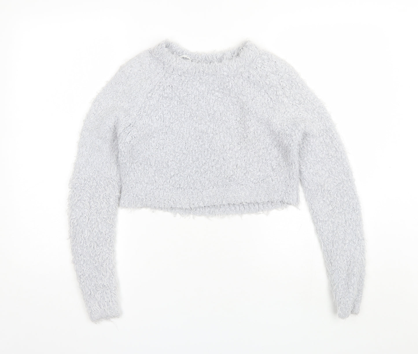 River Island Womens Blue Round Neck  Polyester Pullover Jumper Size 6