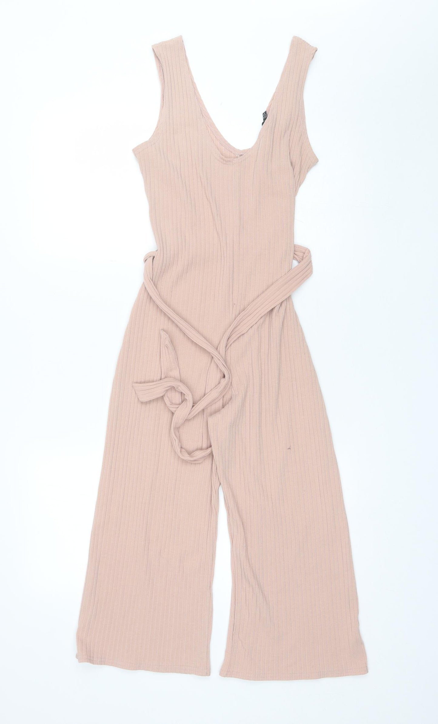 Boohoo Womens Pink  Polyester Jumpsuit One-Piece Size 10
