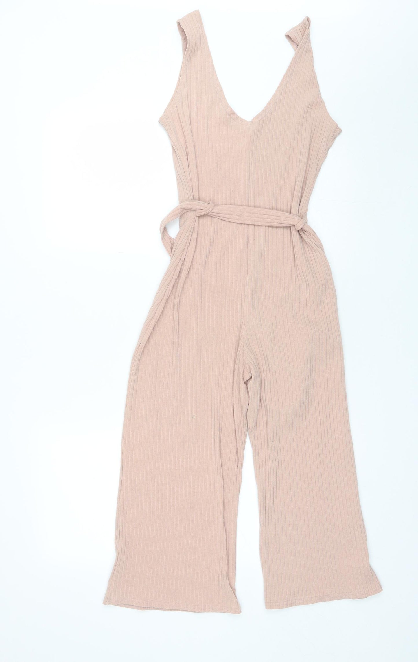 Boohoo Womens Pink  Polyester Jumpsuit One-Piece Size 10